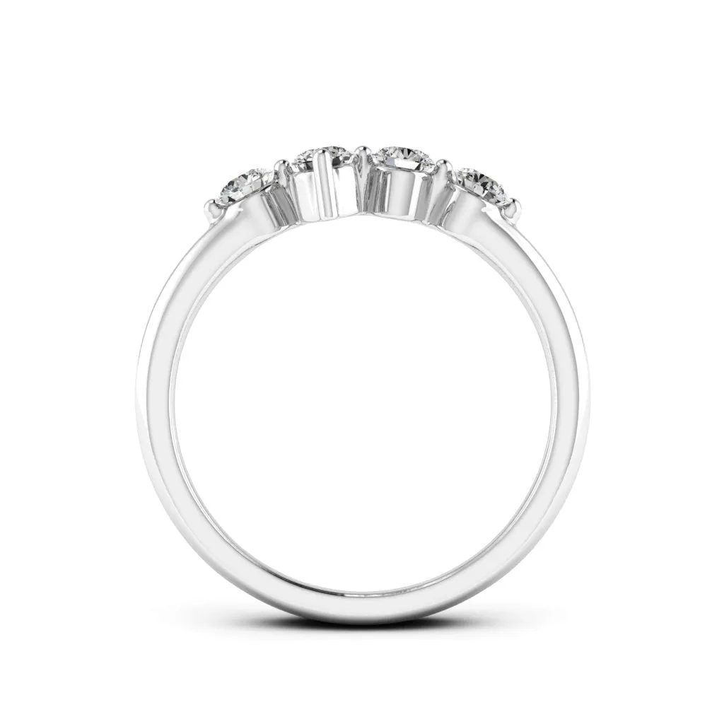 0.66 d.e.w cts Evangeline Moissanite Ring