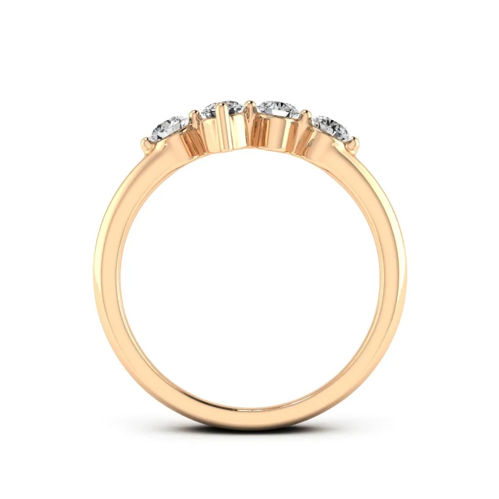 0.66 d.e.w cts Evangeline Moissanite Ring