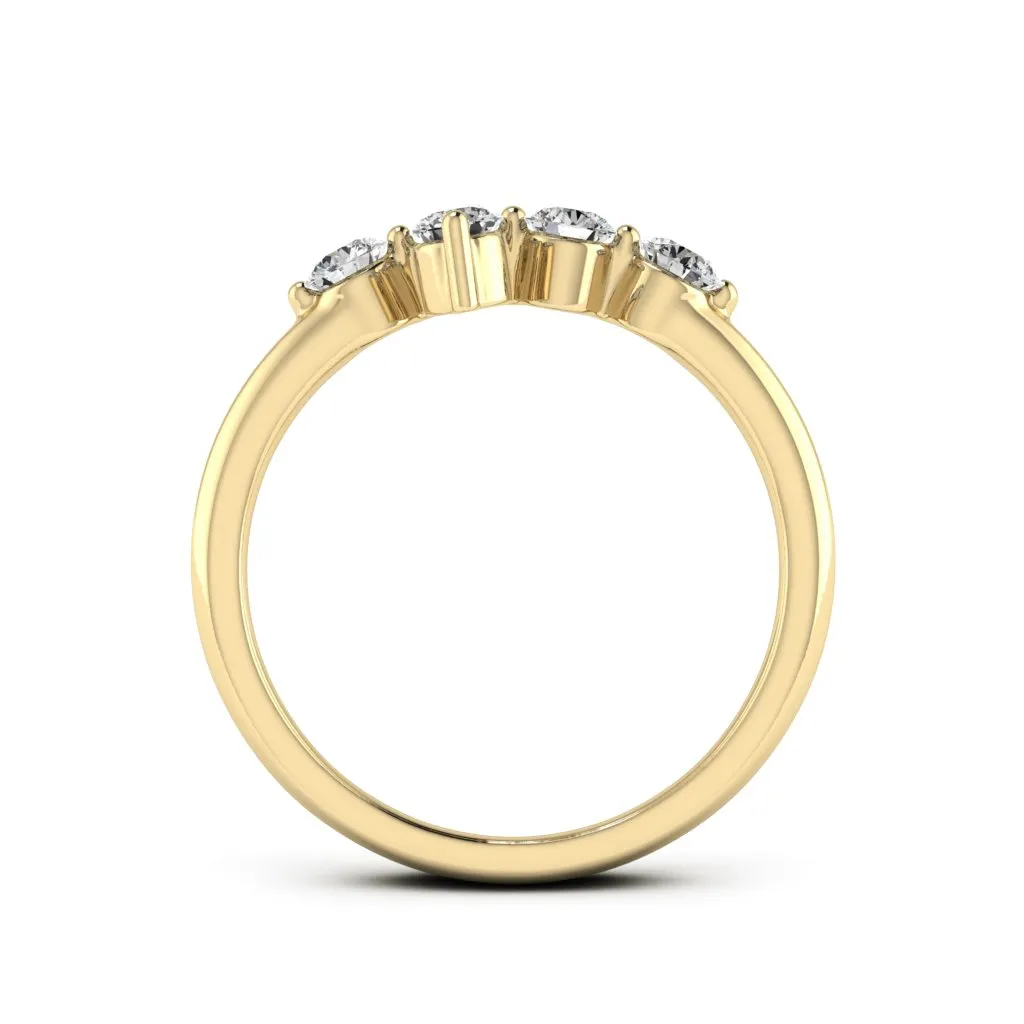 0.66 d.e.w cts Evangeline Moissanite Ring