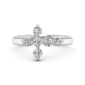 0.66 d.e.w cts Evangeline Moissanite Ring