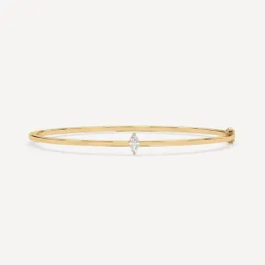 1/4 carat Marquise Diamond Solitaire, Bangle Bracelet