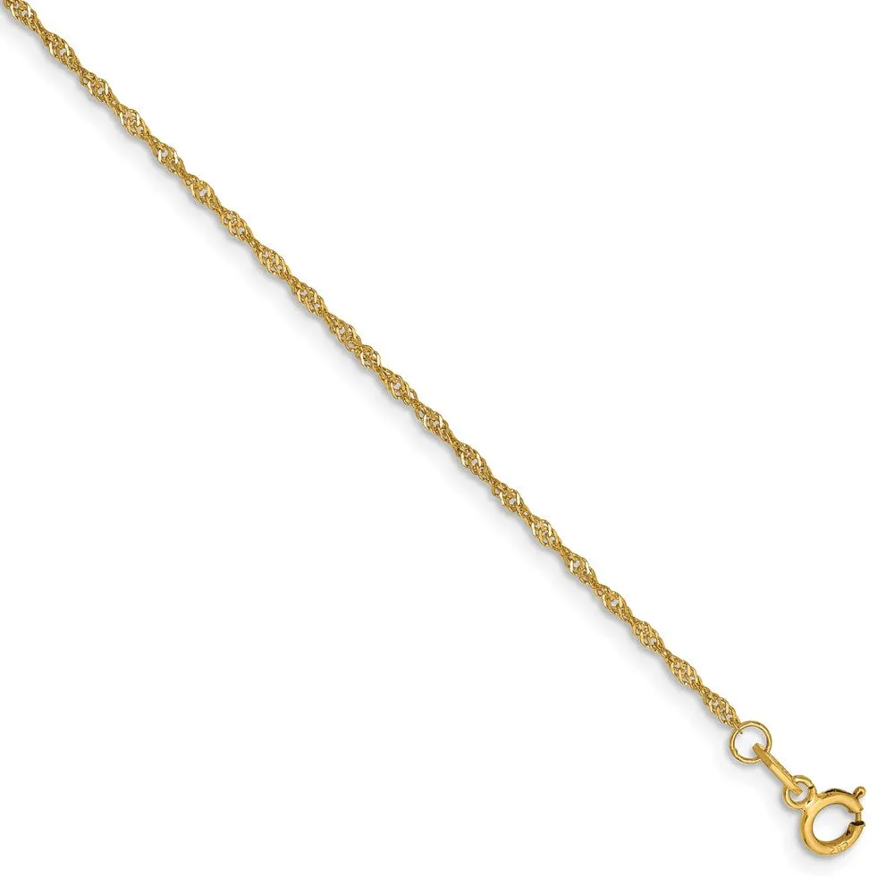 14k 1.10mm Singapore Chain