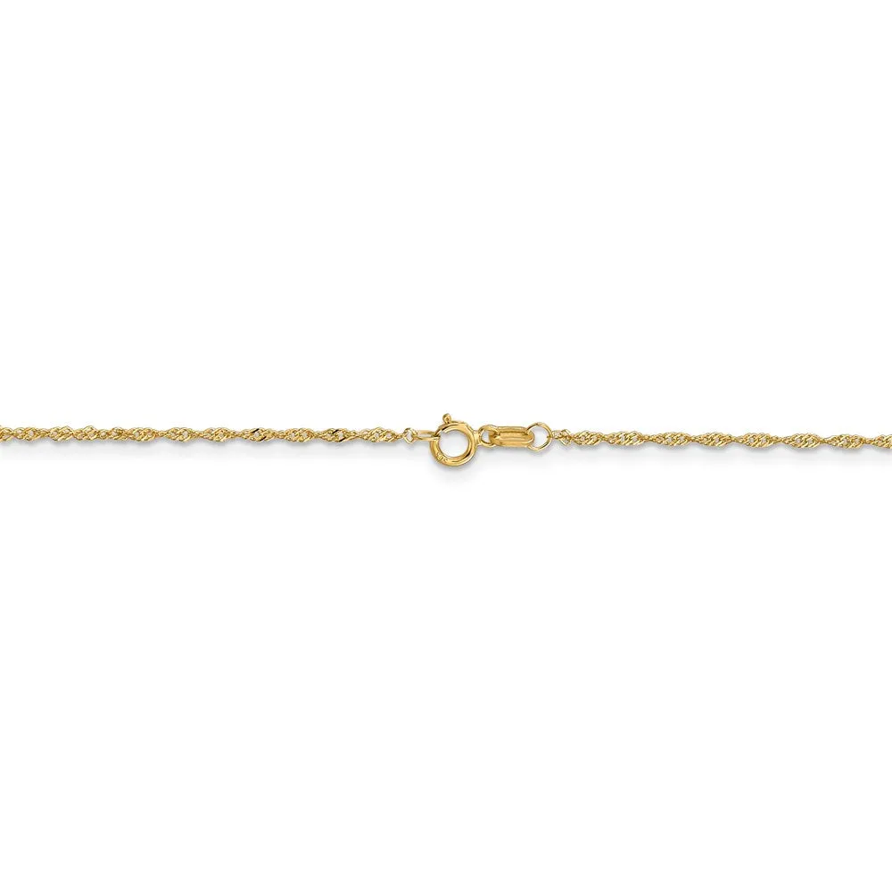 14k 1.10mm Singapore Chain