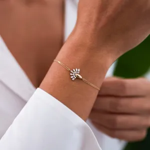 14k Gold Double Baguette Bracelet