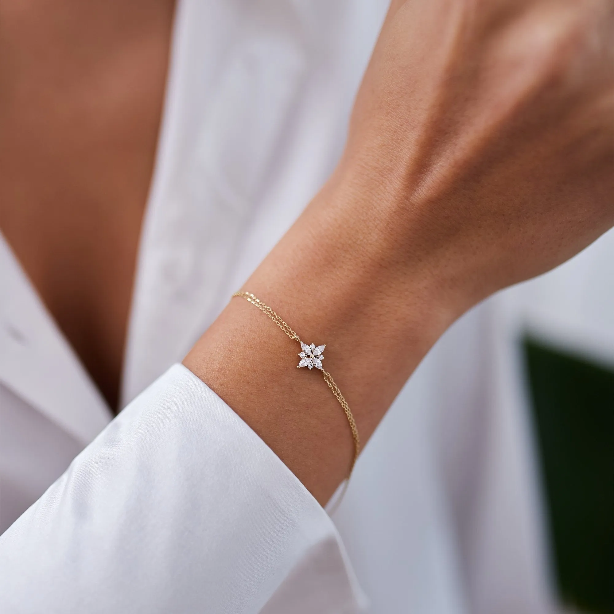 14k Gold Double Bracelet