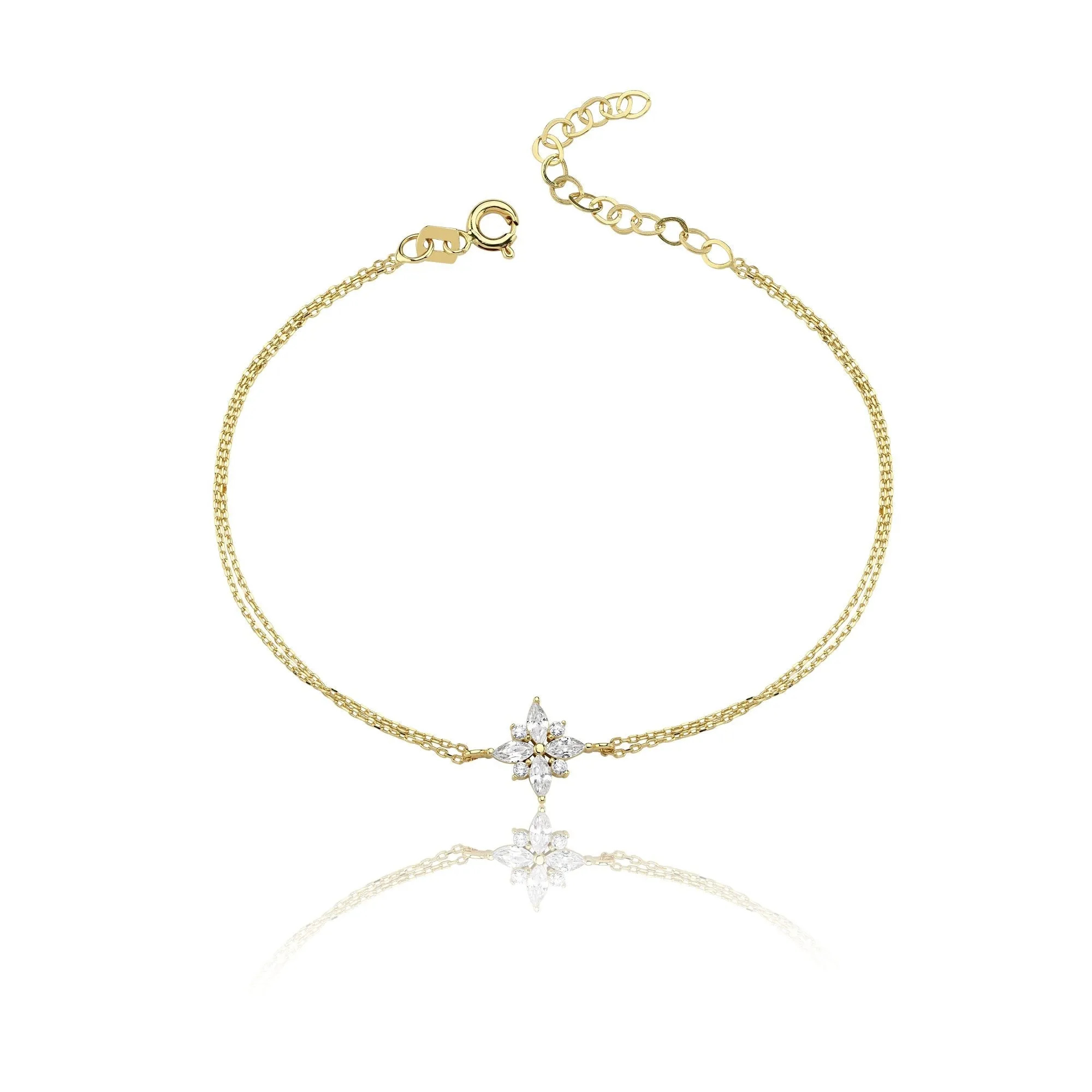 14k Gold Double Bracelet