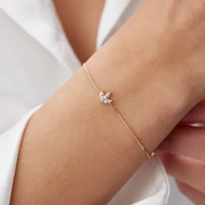 14k Gold Double Lotus Bracelet