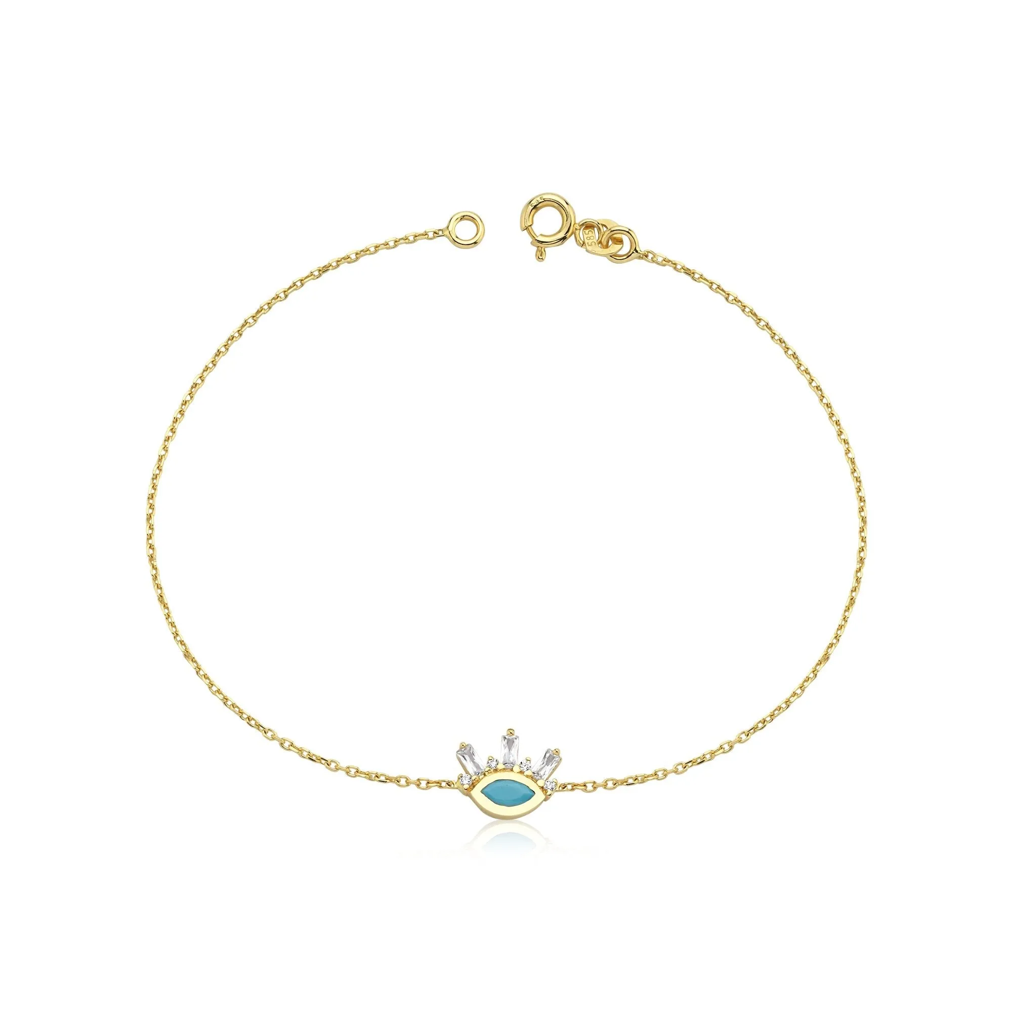 14k Gold Eyelash Bracelet