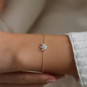 14k Gold Eyelash Bracelet