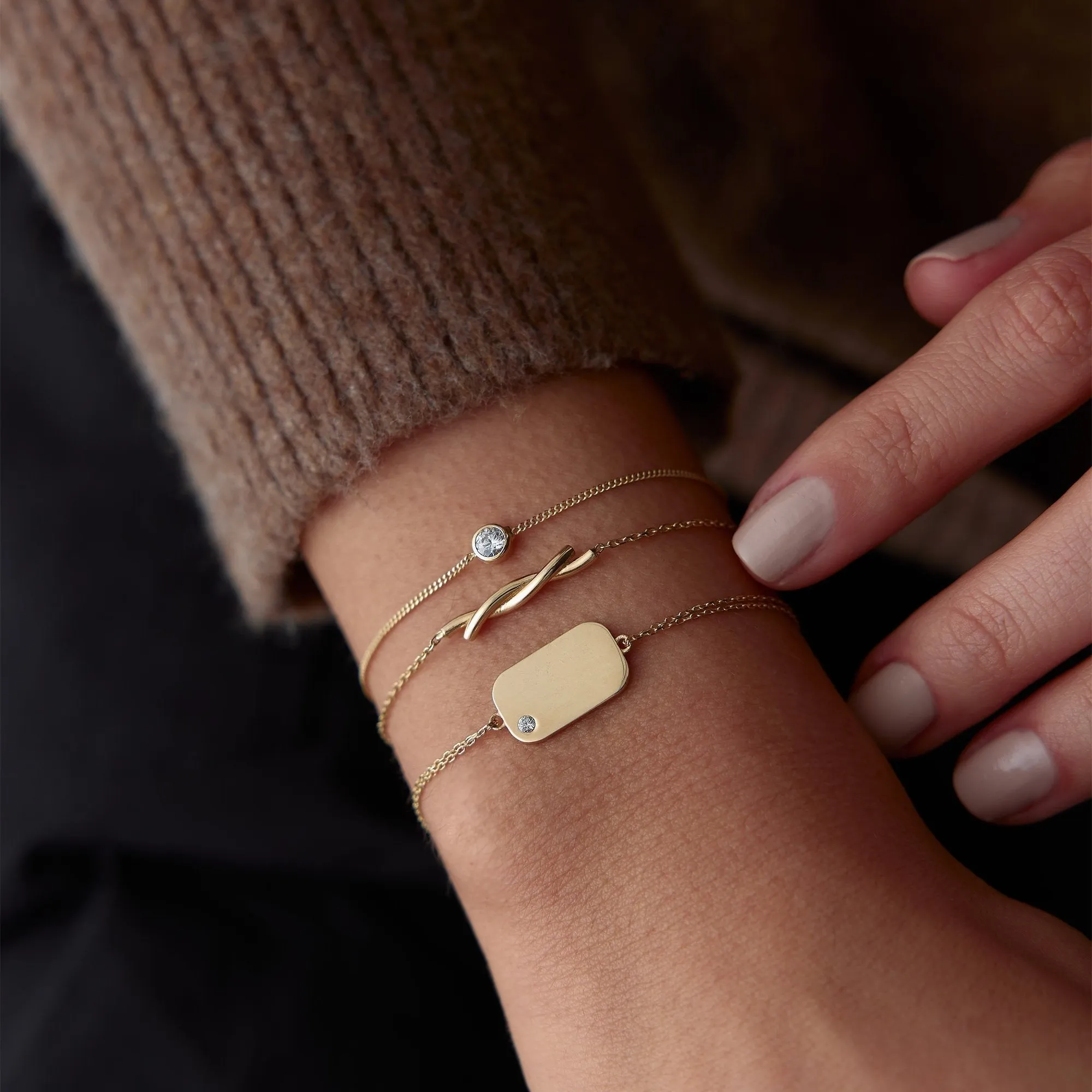 14k Gold Plate Wristband