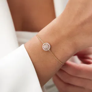 14k Gold Trapezoidal Baguette Bracelet
