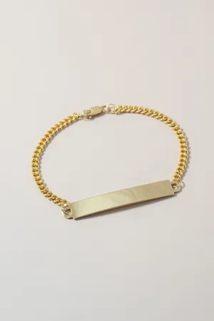 14K Large Bar Cuban Link Bracelet
