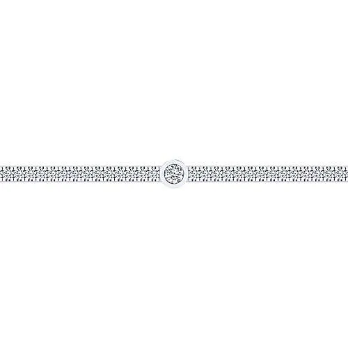 14K Yellow Gold Diamond Tennis Bracelet with Bezel Set Diamonds