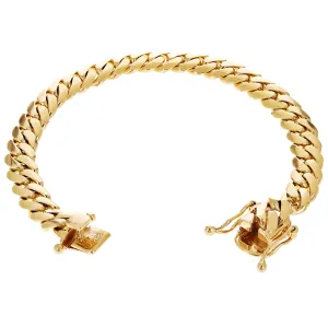 14k Yellow Gold Solid Miami Cuban Chain Bracelet 8" 9mm 50.2 grams