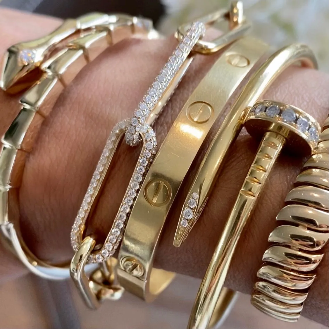 14KT Solid Gold Diamond Luxe Sobia Link Bracelet