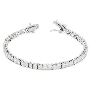 16.80 CTS DEW Moissanite Princess Cut Tennis Bracelet