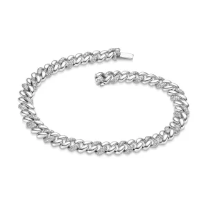 18KT White Gold Link Bracelet