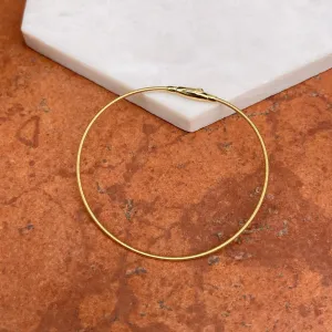 18KT Yellow Gold 1.5mm Coil Wire Twist Chain Bracelet
