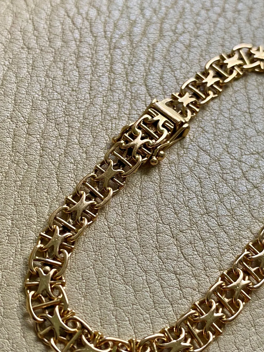 1962 Star link with bars - Bracelet in 18k gold - 7.25 inch length