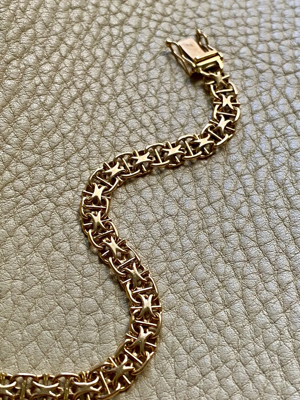 1962 Star link with bars - Bracelet in 18k gold - 7.25 inch length