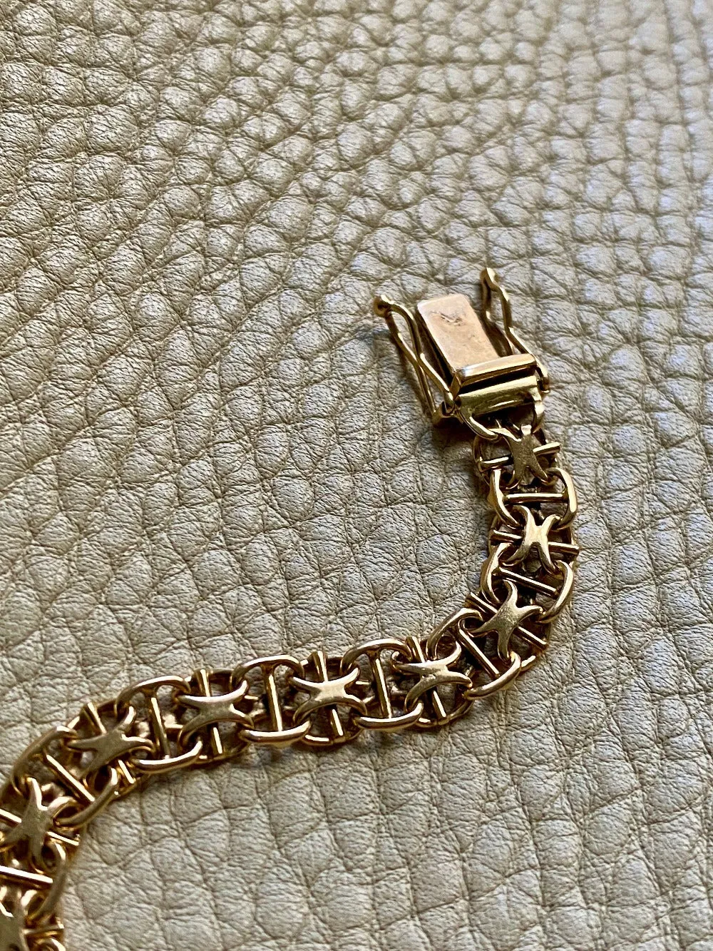 1962 Star link with bars - Bracelet in 18k gold - 7.25 inch length