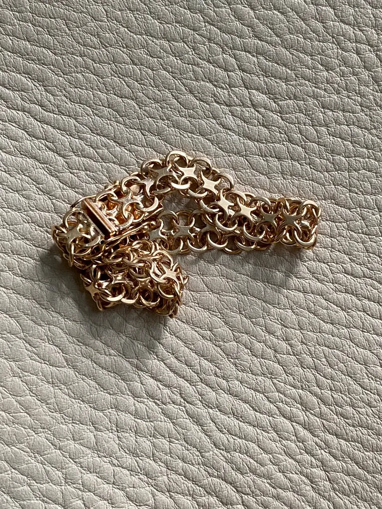 1970 Single row x-link bracelet in 18k gold - Vintage from Köping, Sweden