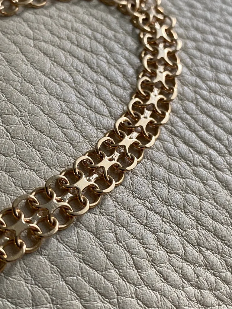 1970 Single row x-link bracelet in 18k gold - Vintage from Köping, Sweden
