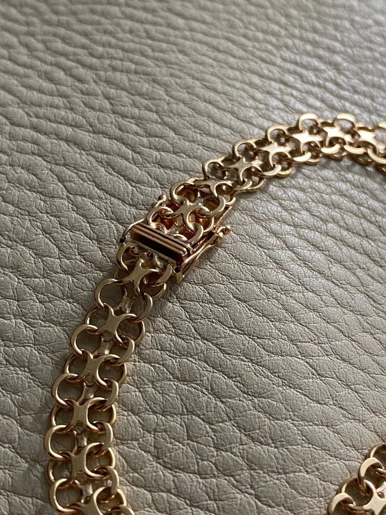 1970 Single row x-link bracelet in 18k gold - Vintage from Köping, Sweden