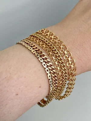1970 Single row x-link bracelet in 18k gold - Vintage from Köping, Sweden