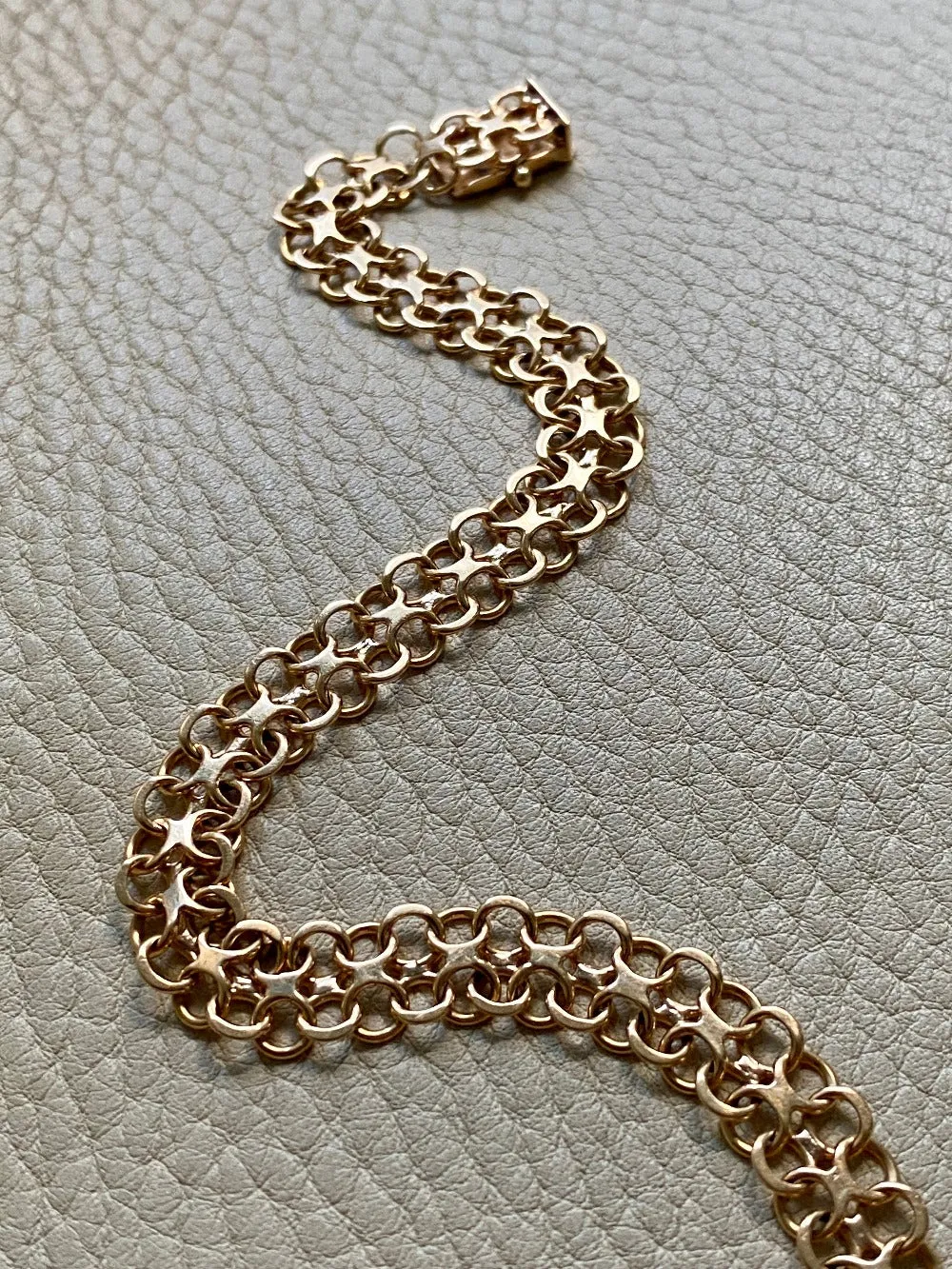 1970 Single row x-link bracelet in 18k gold - Vintage from Köping, Sweden