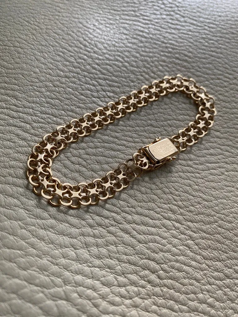 1970 Single row x-link bracelet in 18k gold - Vintage from Köping, Sweden