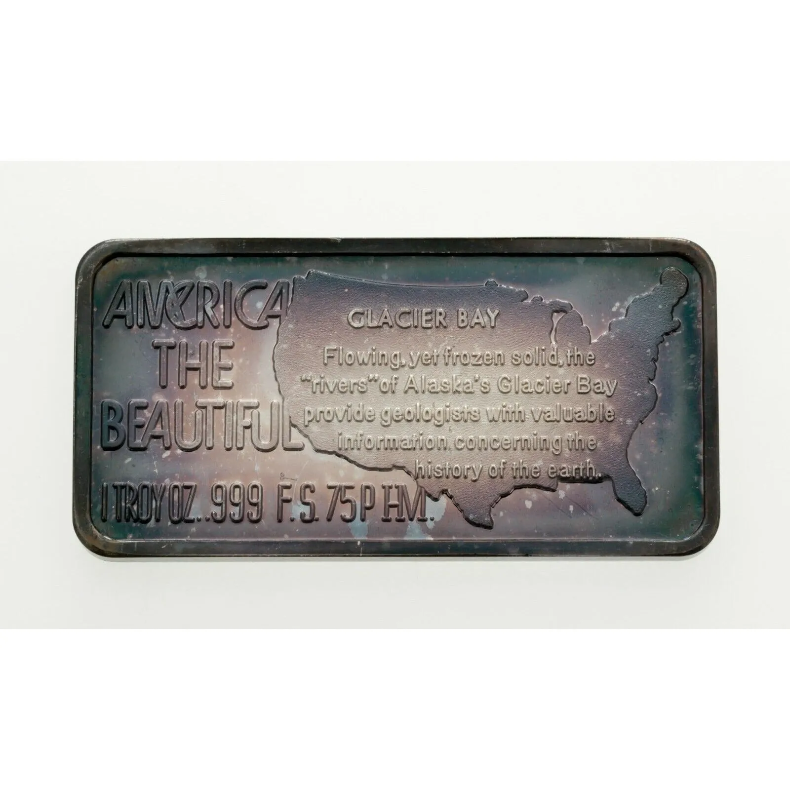 1975 Hamilton Mint America The Beautiful 1oz Silver Art Bars Lot of 3 Bars