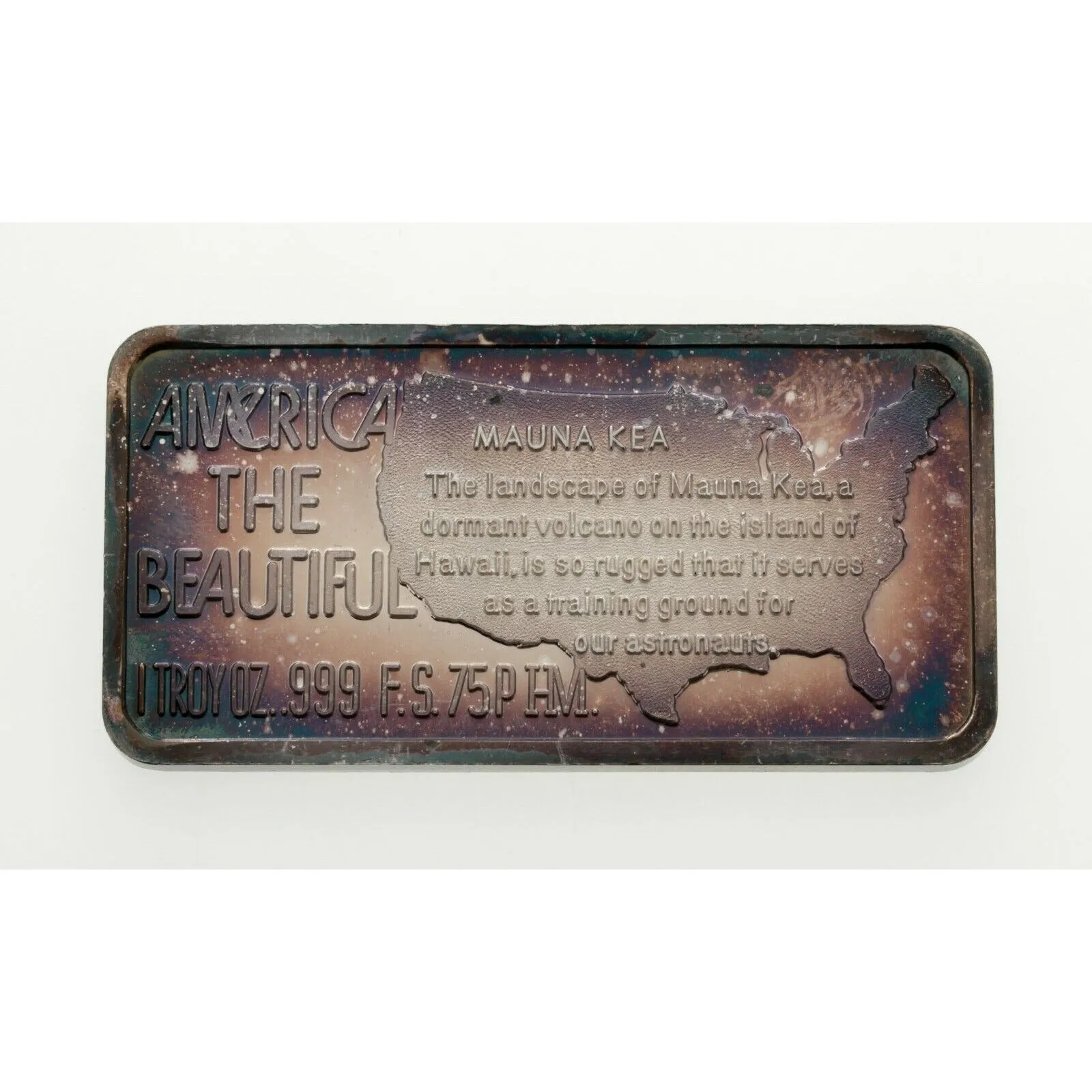 1975 Hamilton Mint America The Beautiful 1oz Silver Art Bars Lot of 3 Bars