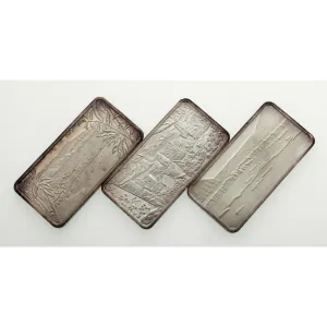1975 Hamilton Mint America The Beautiful 1oz Silver Art Bars Lot of 3 Bars