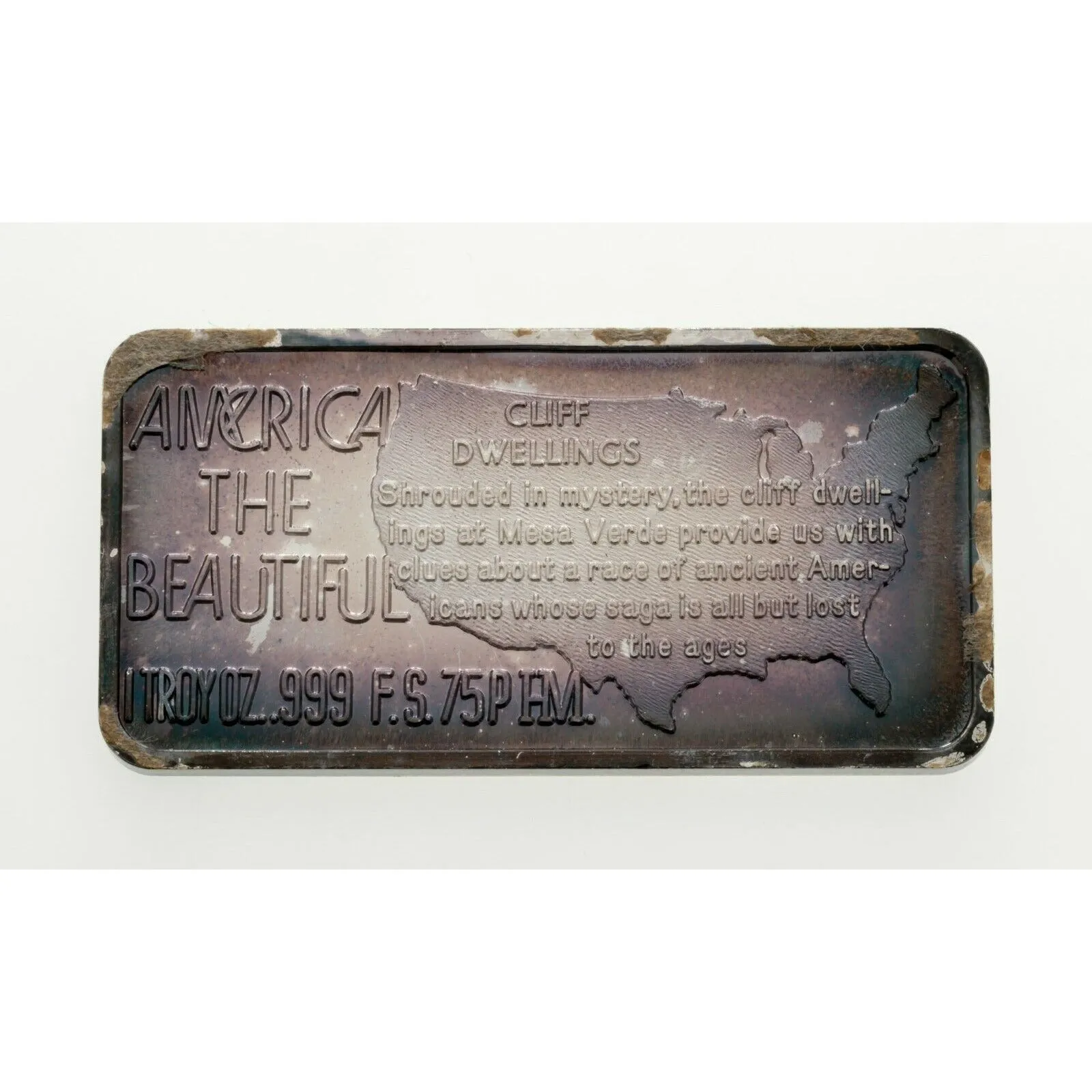 1975 Hamilton Mint America The Beautiful 1oz Silver Art Bars Lot of 3 Bars