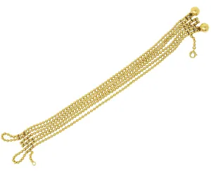 1999 Cartier 18 Karat Gold Bead Draperie Multi-Strand Bracelet