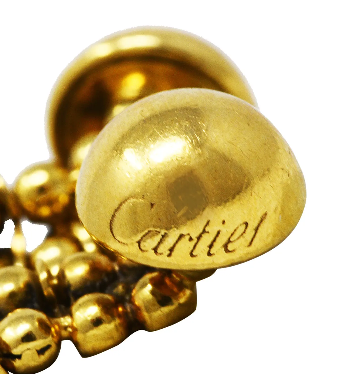 1999 Cartier 18 Karat Gold Bead Draperie Multi-Strand Bracelet