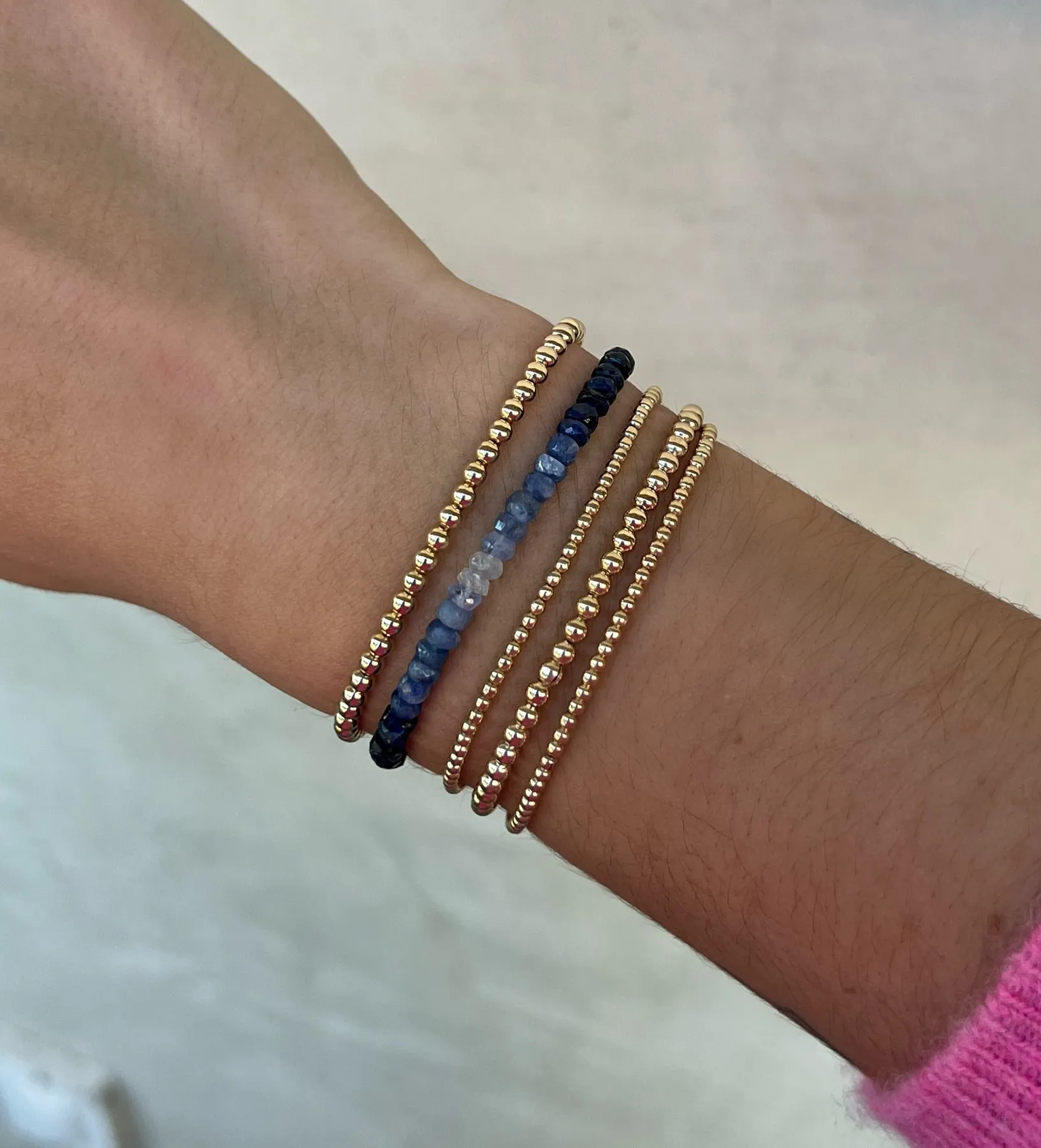 2mm Signature Bracelet with Blue Ombré Sapphire