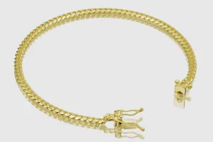 3mm Solid Miami Cuban Gold Bracelet