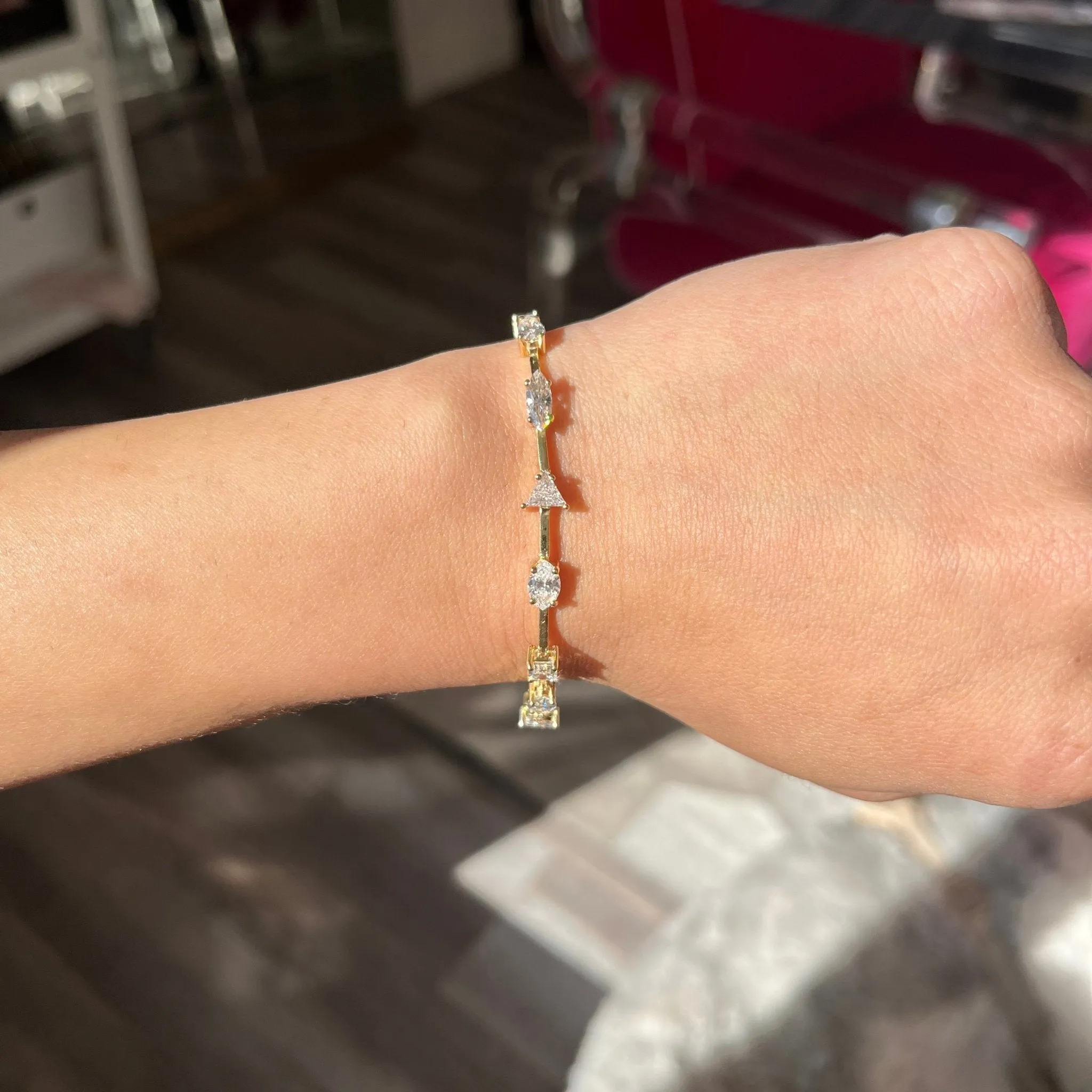 5.00ctw Mixed Cut Diamond Line Bracelet