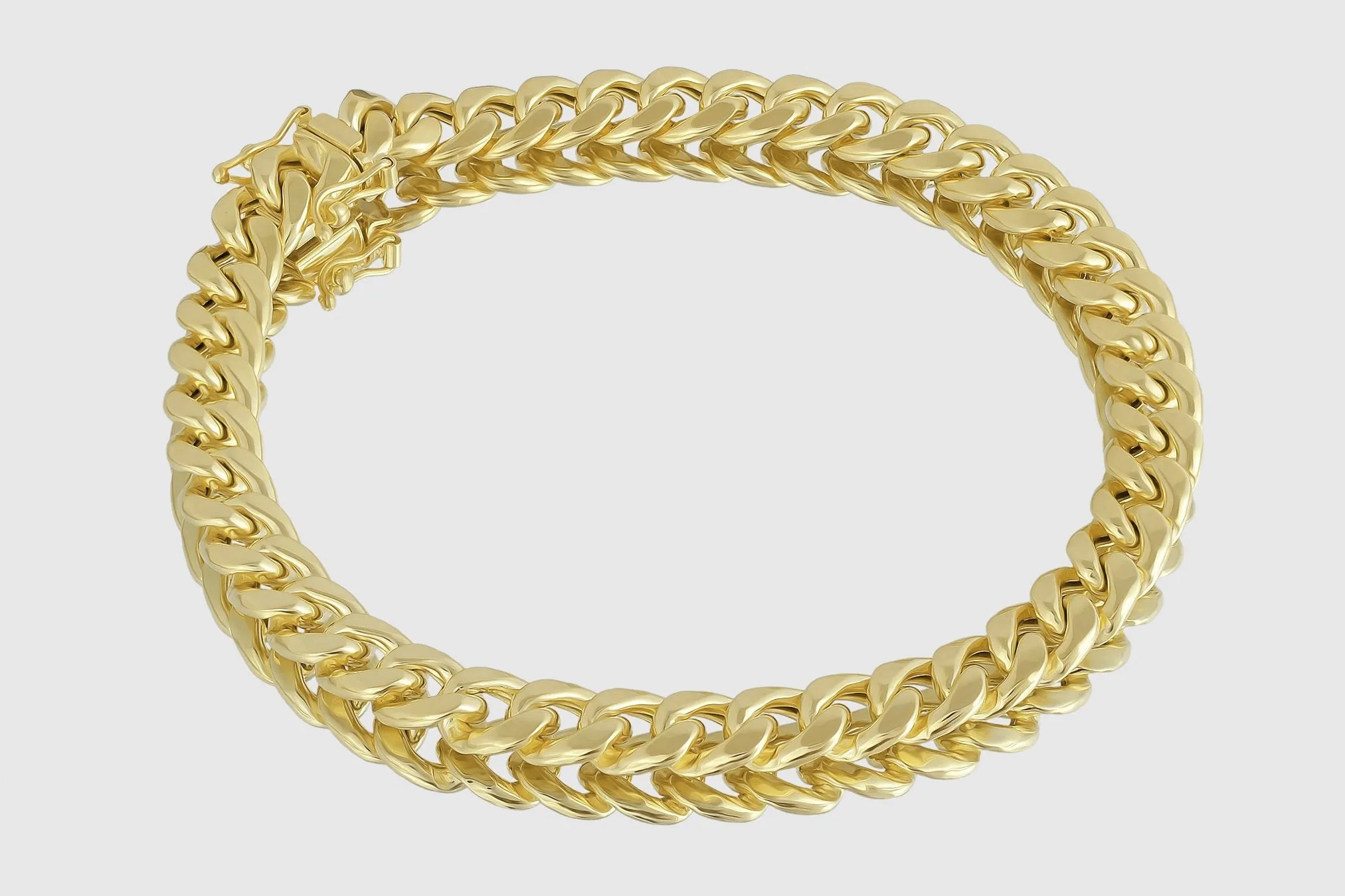 7.5mm Hollow Miami Cuban Gold Bracelet