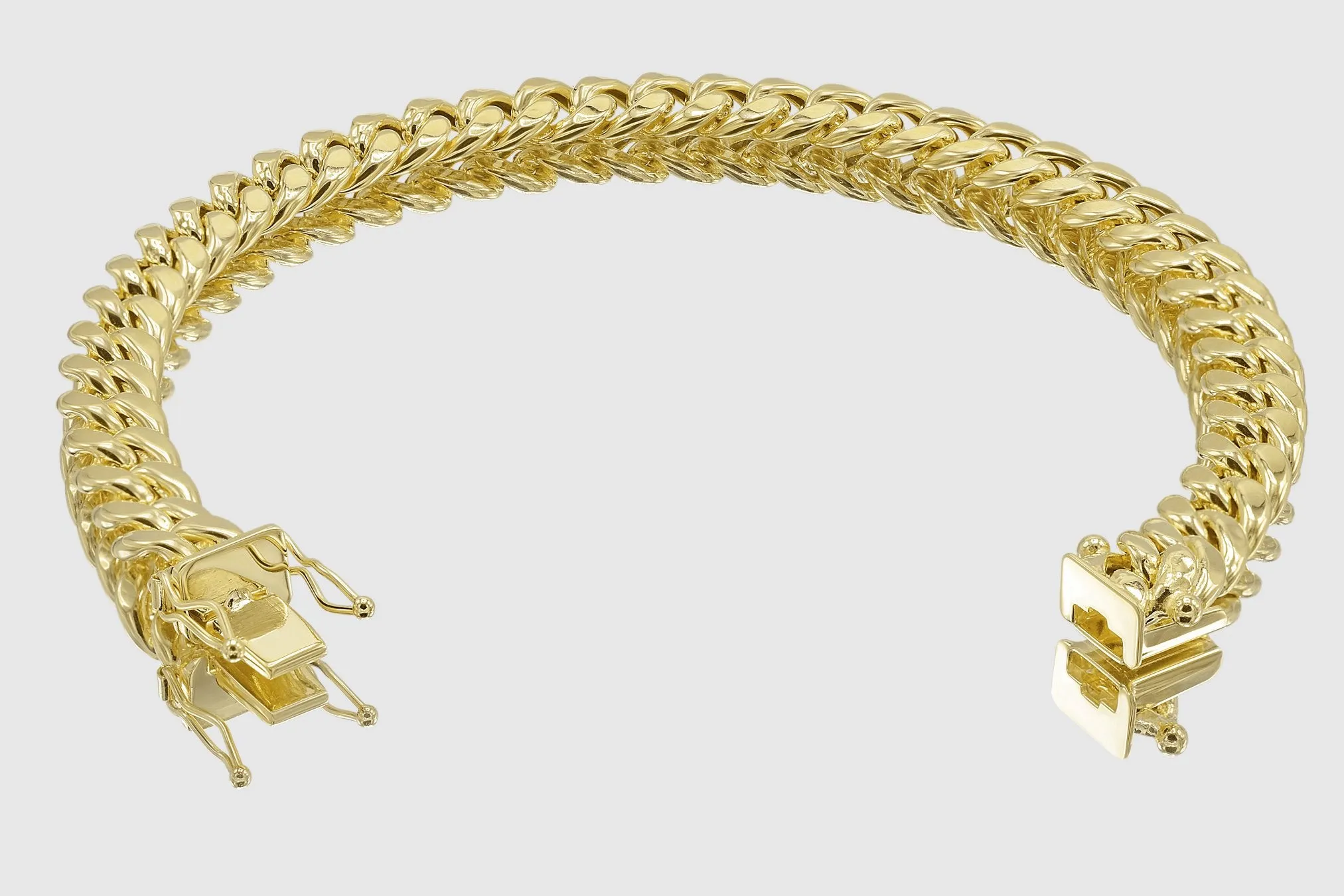 7.5mm Hollow Miami Cuban Gold Bracelet