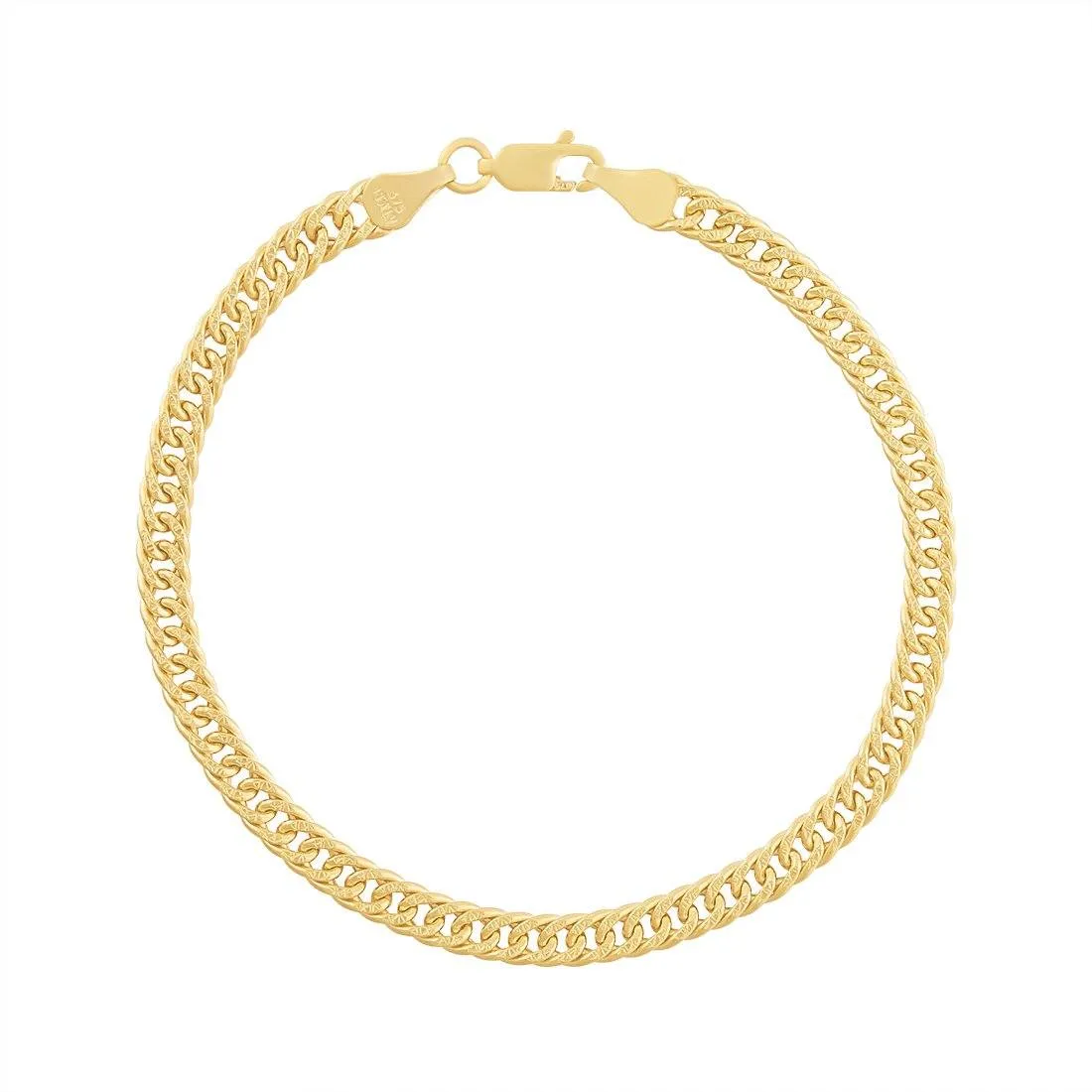 9ct Yellow Gold Curb Bracelet 19cm