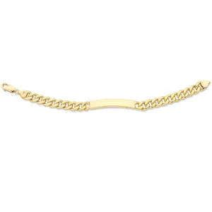 9ct Yellow Gold Silver Infused ID Bracelet