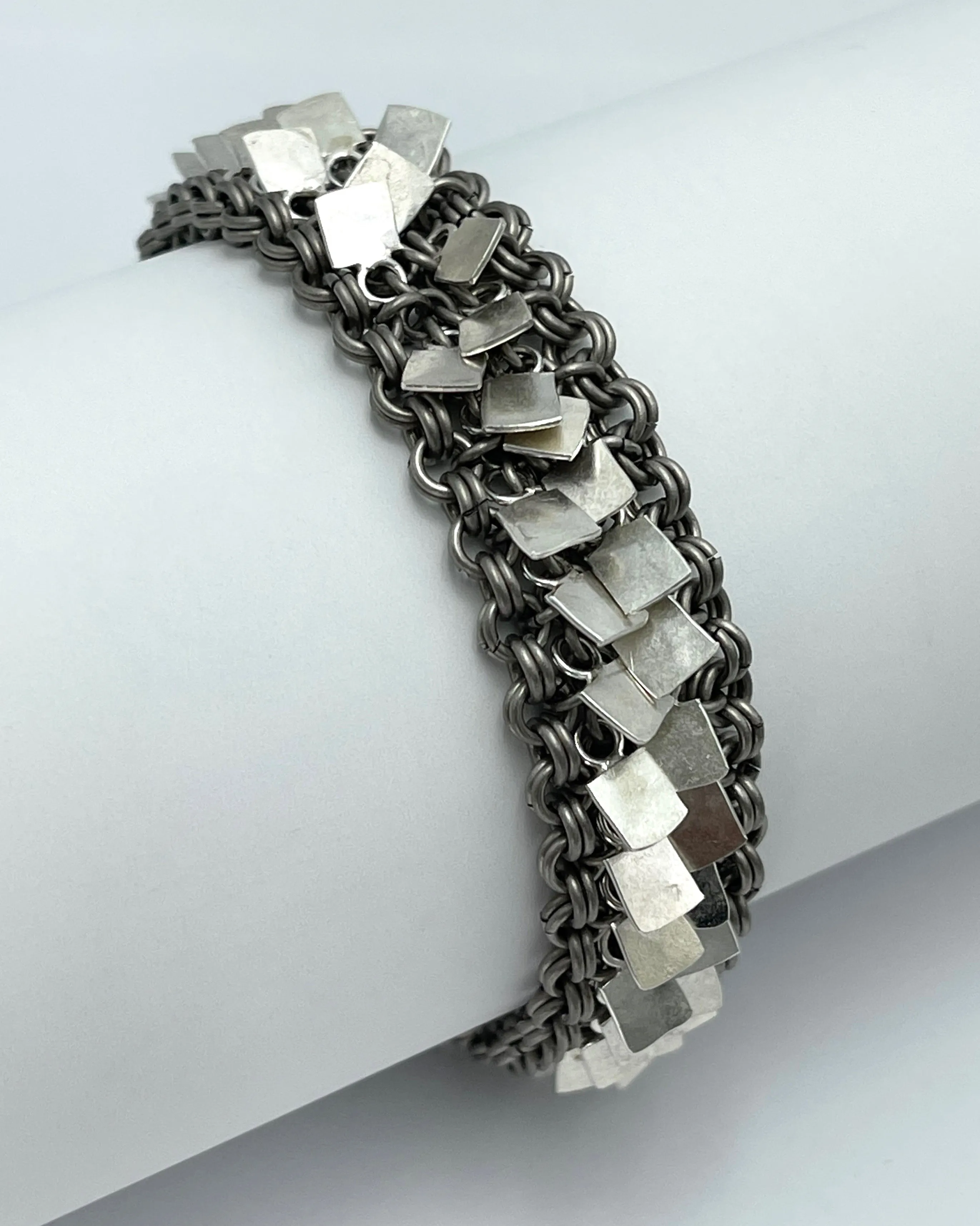 Alison Evans Narrow Silver Shake Bracelet