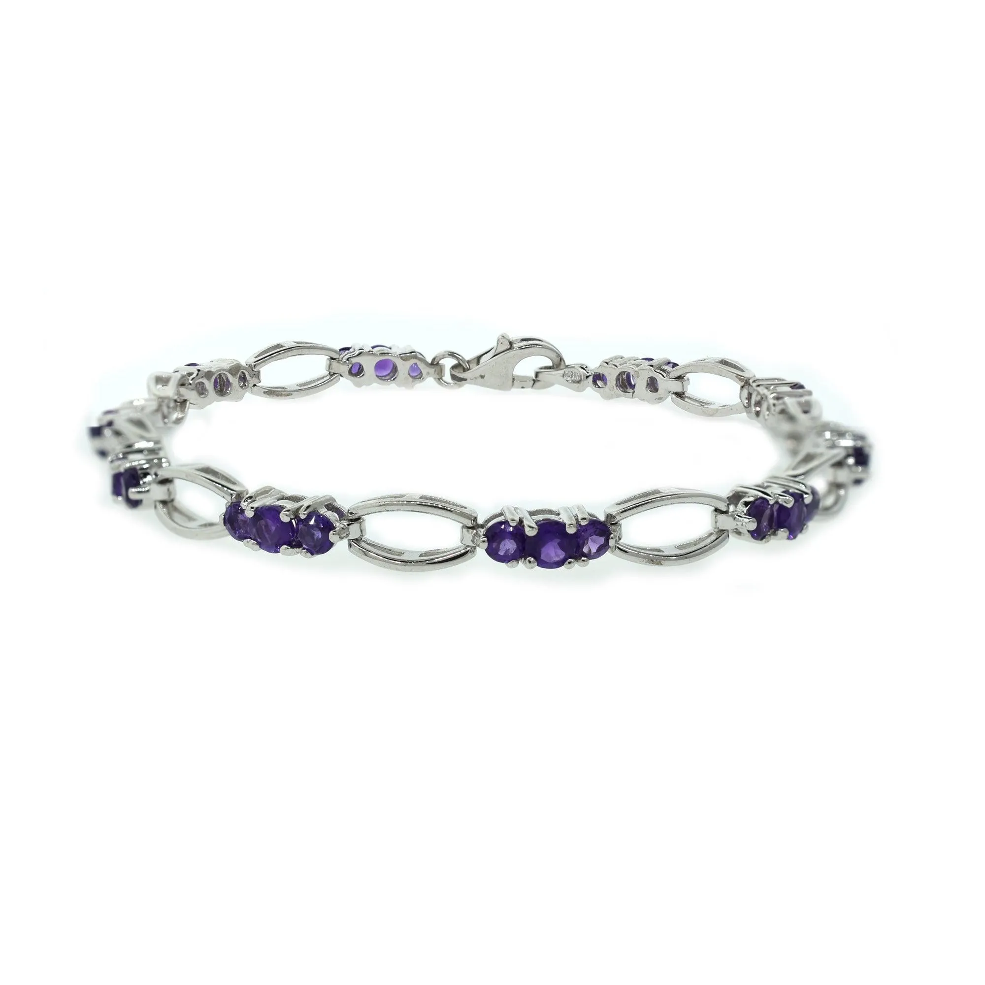 Amethyst Fashion Bracelet in Sterling Silver