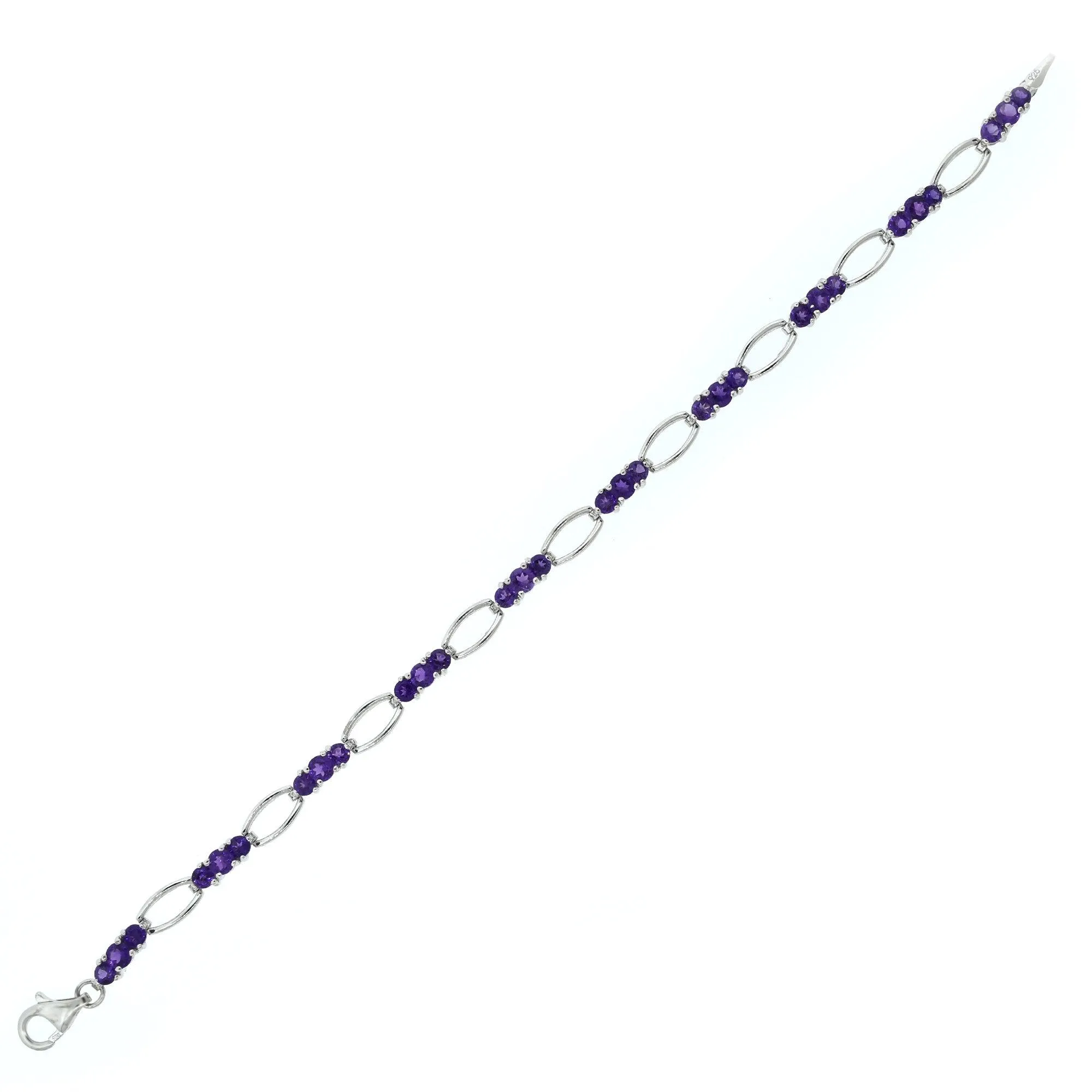 Amethyst Fashion Bracelet in Sterling Silver
