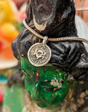 Antique Indian god amulet pendants - Surya