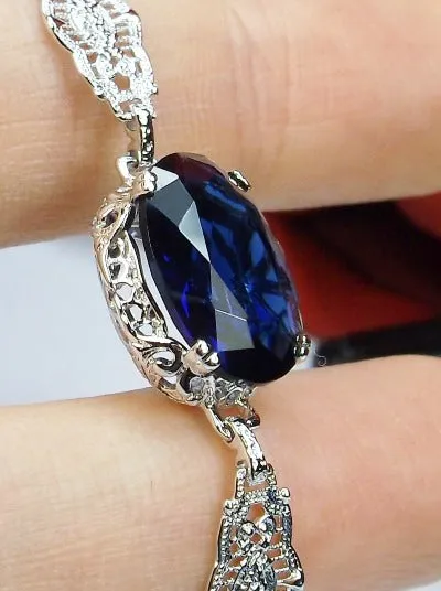 B70, Edwardian Bracelet, Oval Gemstone, Vintage Style Jewelry #B70