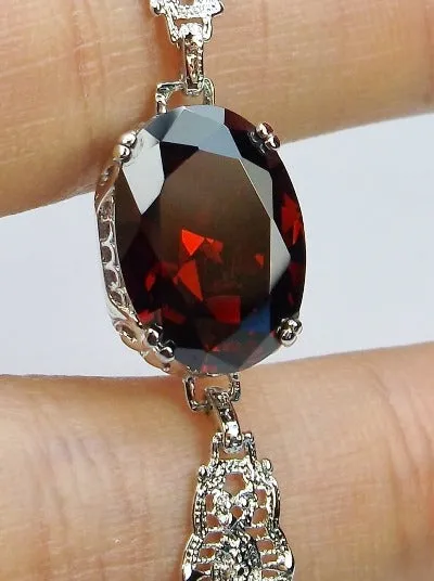 B70, Edwardian Bracelet, Oval Gemstone, Vintage Style Jewelry #B70